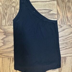 Zara Elegant Black Asymmetrical Tank Top